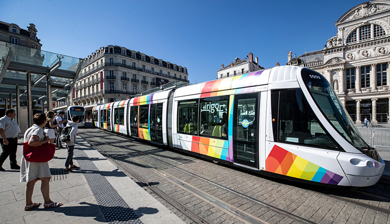 Photo de tramway sur le r&eacute;seau Irigo &agrave; Angers.