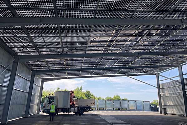 Visite de la centrale solaire du centre technique Environnement-Déchets d'Angers Loire Métropole
